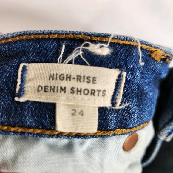 Madewell High Rise Denim Shorts Glenoaks Wash Cutoff Edition Size 24 - Picture 7 of 10